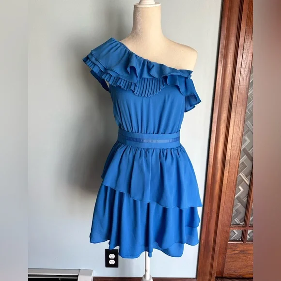 forever 21 blue ruffle dress Forever New Poppy Gown (blue)  Rents with Maggie
